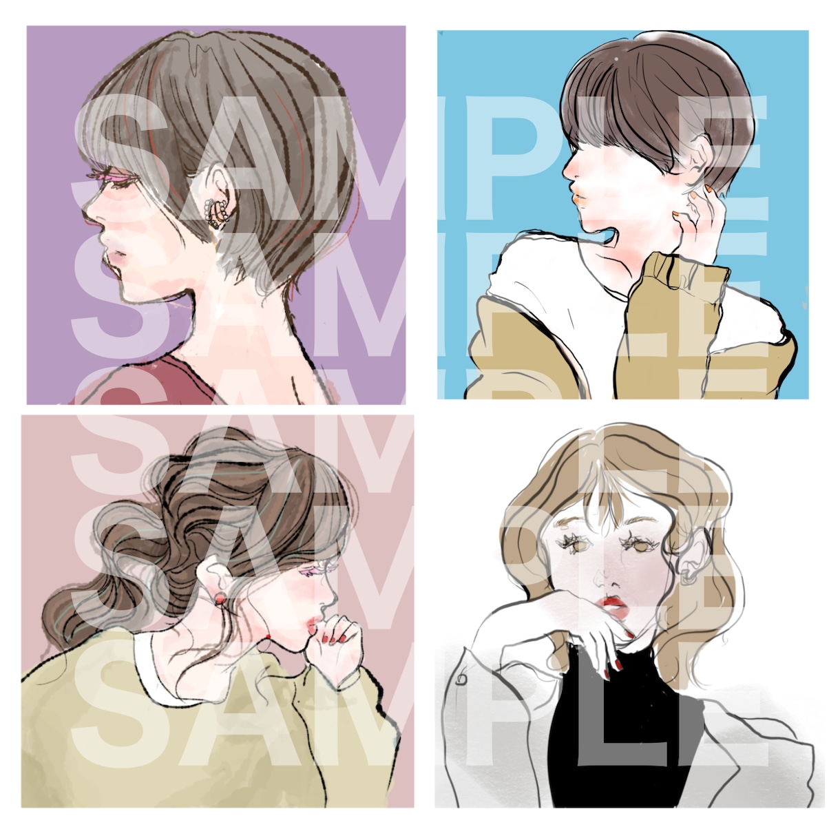 お任せ1000円で大人可愛いアイコン描きます 現役雑誌イラストレーターが描かせて頂きます イメージ3
