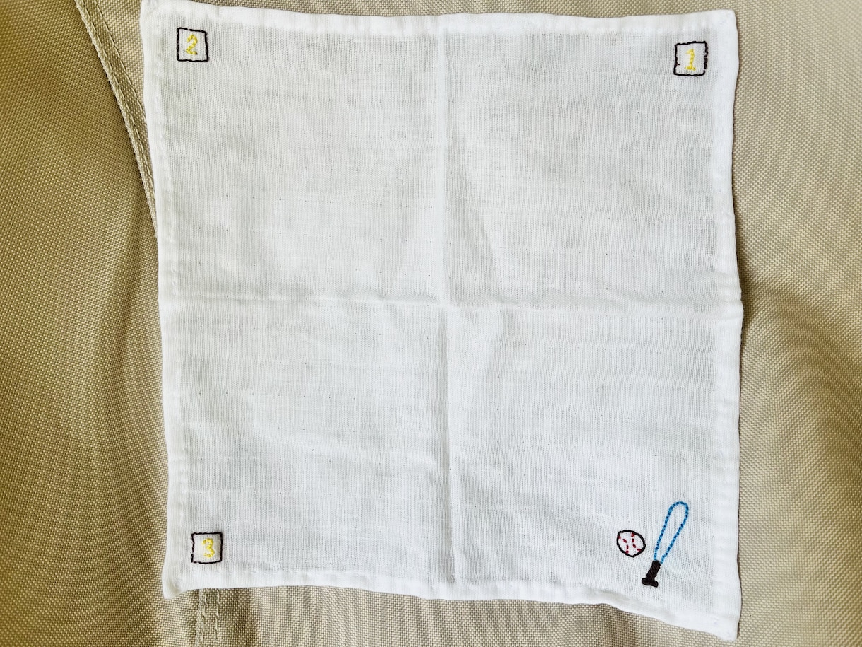 手作りの刺繍します ハンカチにお花や小物の刺繍します。長く愛されるお守りに。 イメージ3