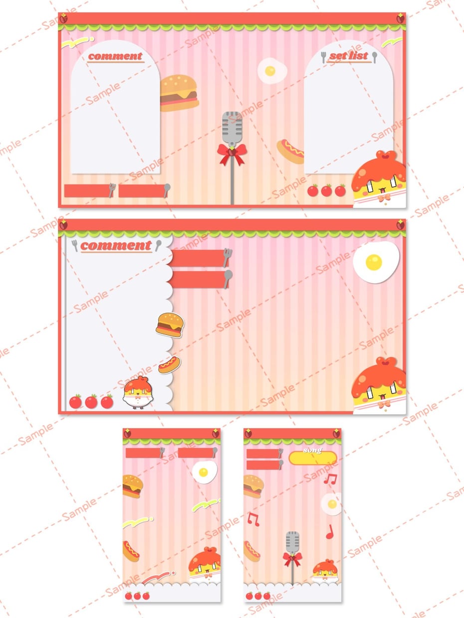配信背景・スケジュール等のデザインをします Vtuber様向け！モチーフたっぷり！商用利用無料です！ イメージ8
