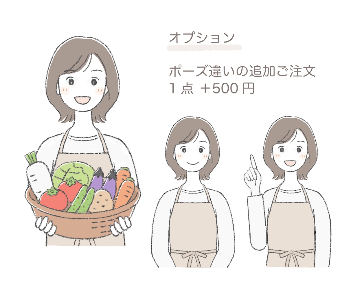 ナチュラルで可愛いアイコンをお描きします 柔らかくて優しいタッチと色合いの手書き風イラストです。 イメージ6