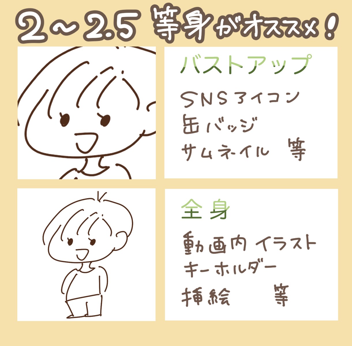 商用利用可！かわいいデフォルメイラスト描きます SNSアイコン、グッズ制作…色々な用途にご利用いただけます！ イメージ3