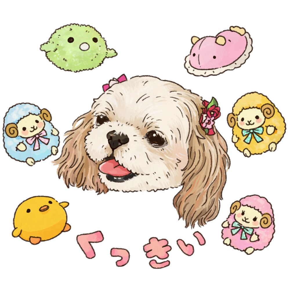 手描き感の溢れる、温かいペットイラストを描きます あなたのペットのお写真を元にほっこり可愛いイラストを描きます イメージ3