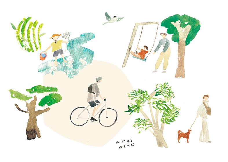 里山や自然のなかの風景、人物イラストなど制作します 温かみのある優しいタッチのイラスト イメージ1