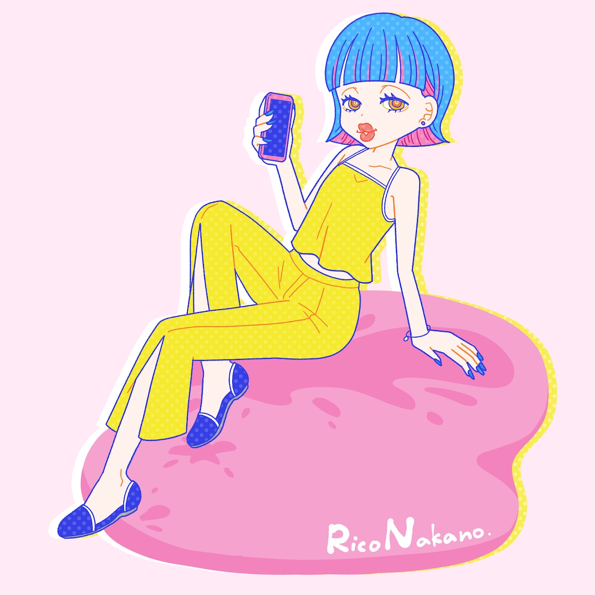 ポップで個性的な女の子のイラスト描きます SNSアイコンなどに！キャッチーで目立つイラスト イメージ1