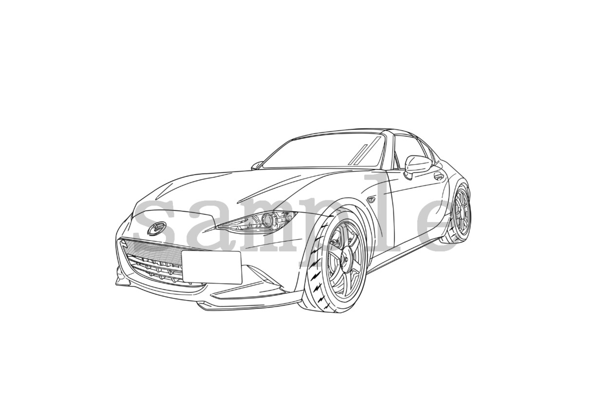 世界にひとつだけの「愛車イラスト」制作いたします 一枚一枚写真を見てでの手書きです。 イメージ6
