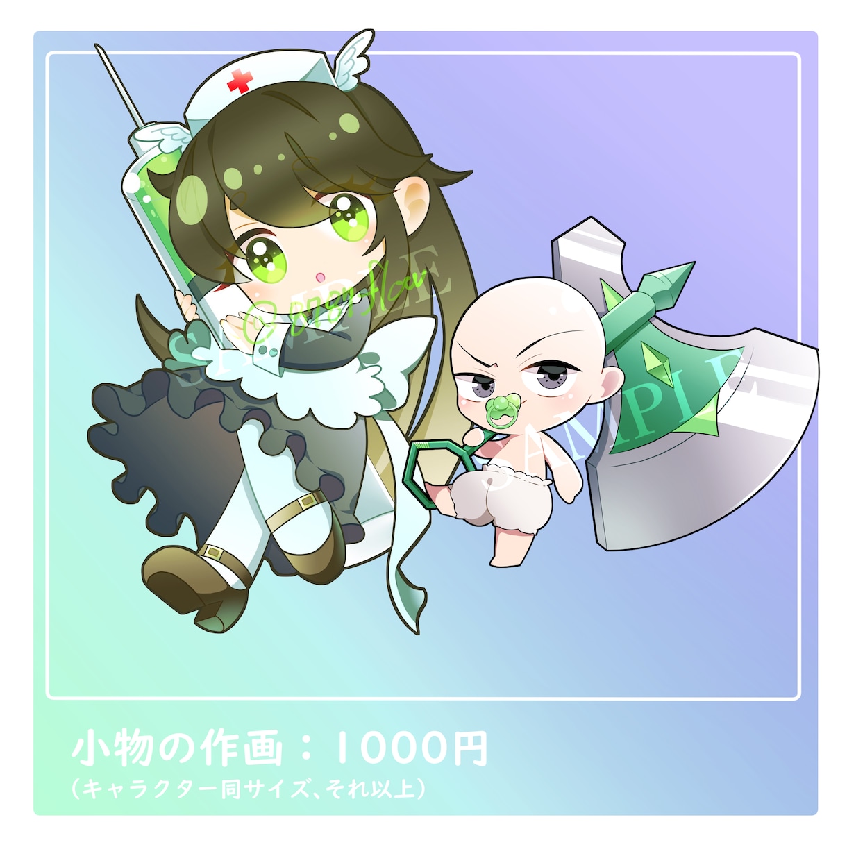 ミニキャライラスト描きます グッズ、アイコンなど、どこでも使えるミニキャライラスト！ イメージ5