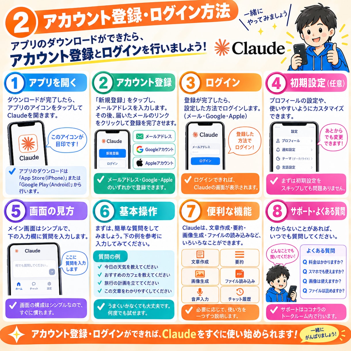 初めてのClaudeの使い方を教えます ダウンロードから基本操作まで丁寧にサポート イメージ2