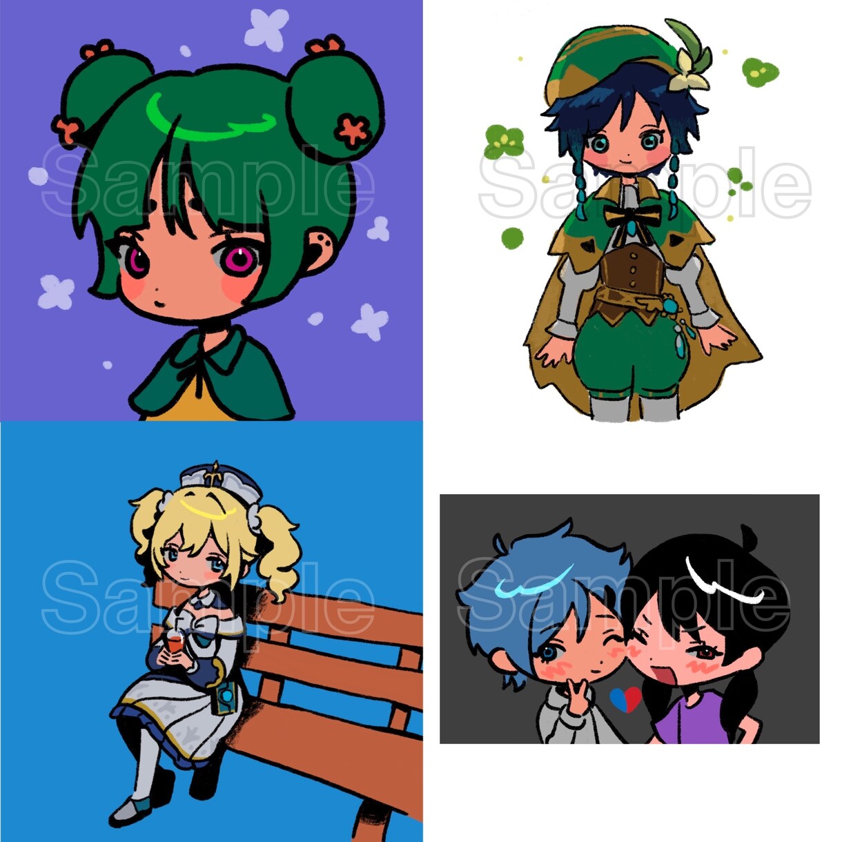 夢絵、アイコンなど描きます 可愛いデフォルメ絵柄で目を引き寄せるイラスト描きます！ イメージ2