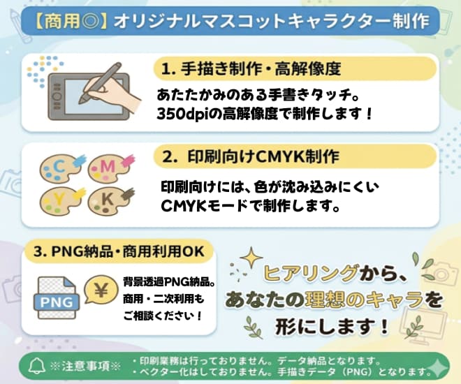 企業・グッズ展開◆マスコットキャラを制作します 商用◎｜店舗・商品・ブランド向け｜動物・人物・モチーフ対応 イメージ3