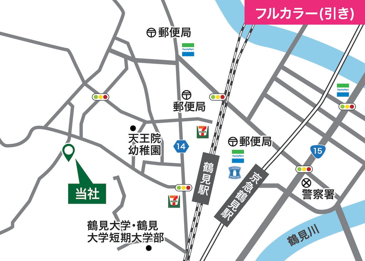 最短1時間！何度も修正OK！シンプル地図作成します 住所のみで簡単！現役デザイナーの高品質シンプル地図です！ イメージ2