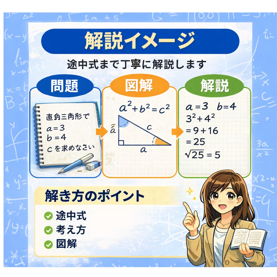 現役塾講師が小中学生の宿題をサポートます 写真を送るだけで丁寧に解説します イメージ4