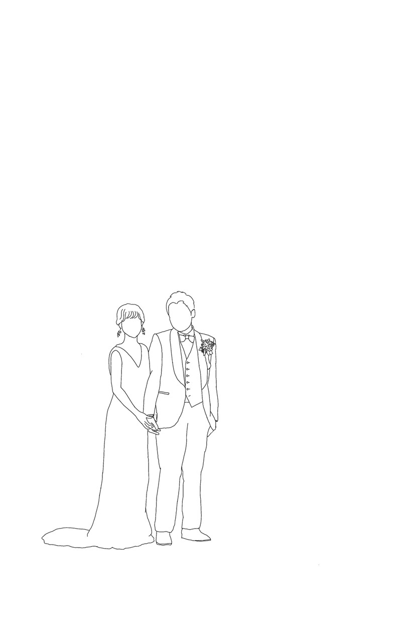 結婚式ペーパーアイテムDIYで使用イラスト作成ます 自身の結婚式ペーパーアイテム作成経験を活かした線画イラスト イメージ6