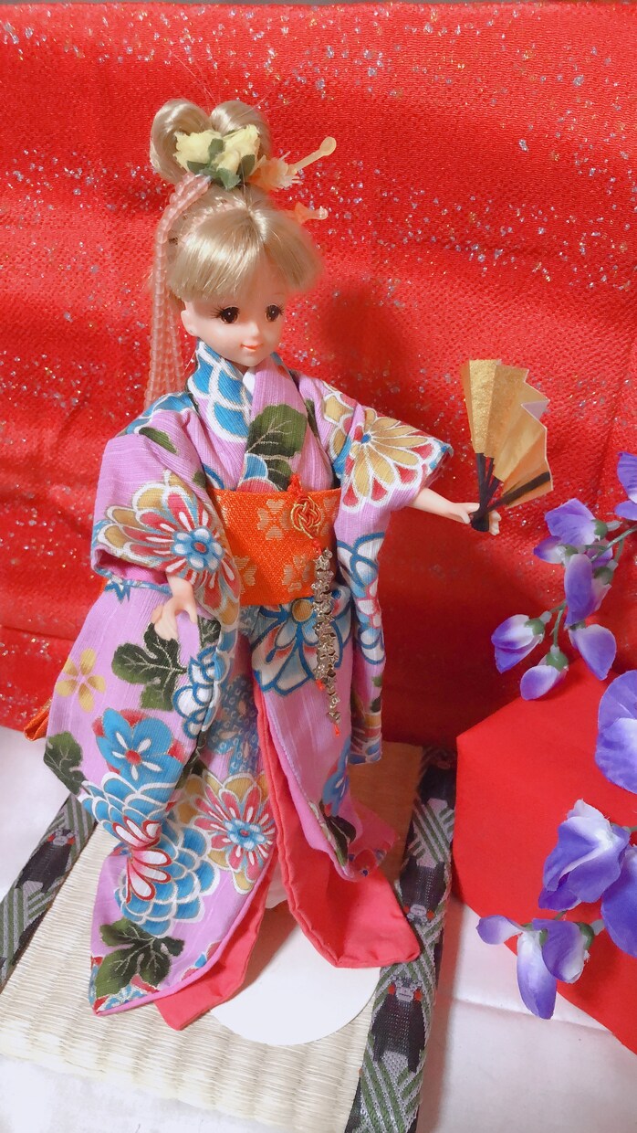 ドール着物お作りします 着物、引きずり着物、花魁着物、巫女、色々お作り出来ます^_^ イメージ2