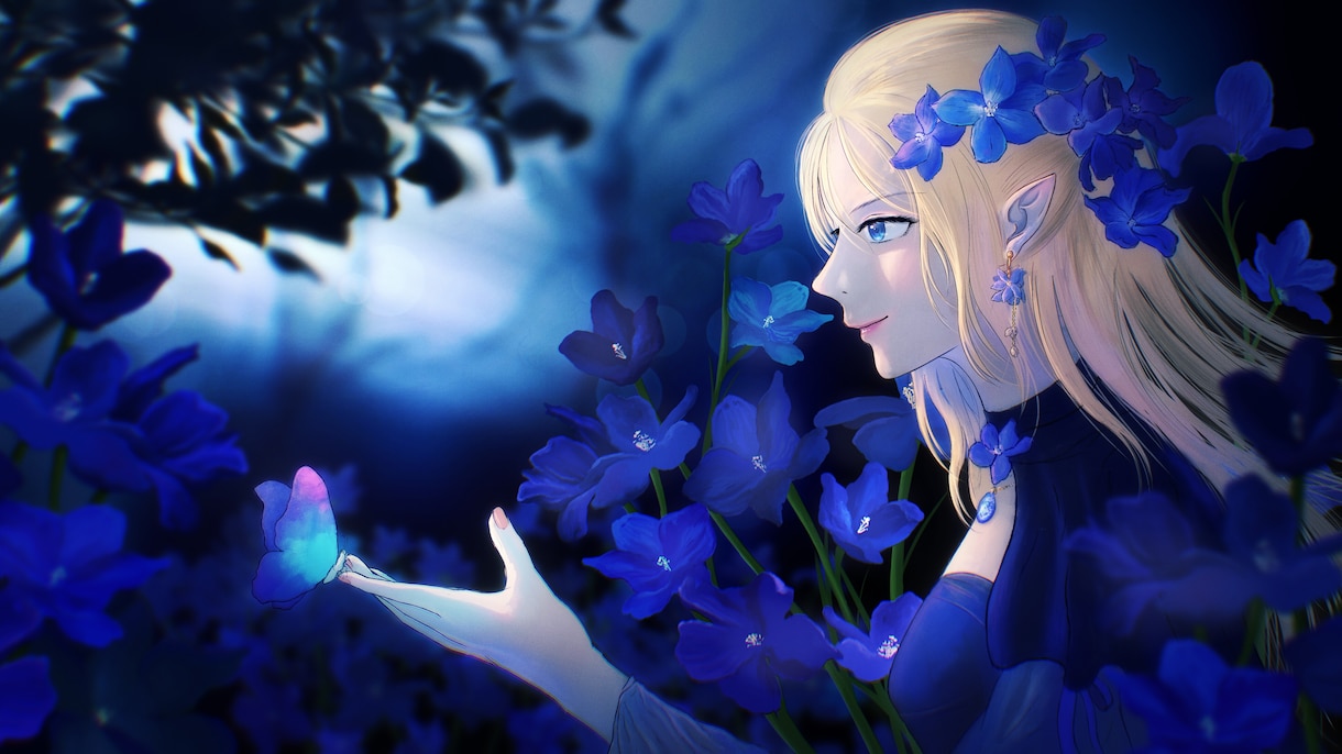 キャラクターの一枚絵制作します 背景も含めたキャラクターの一枚絵を依頼したい方へ イメージ2