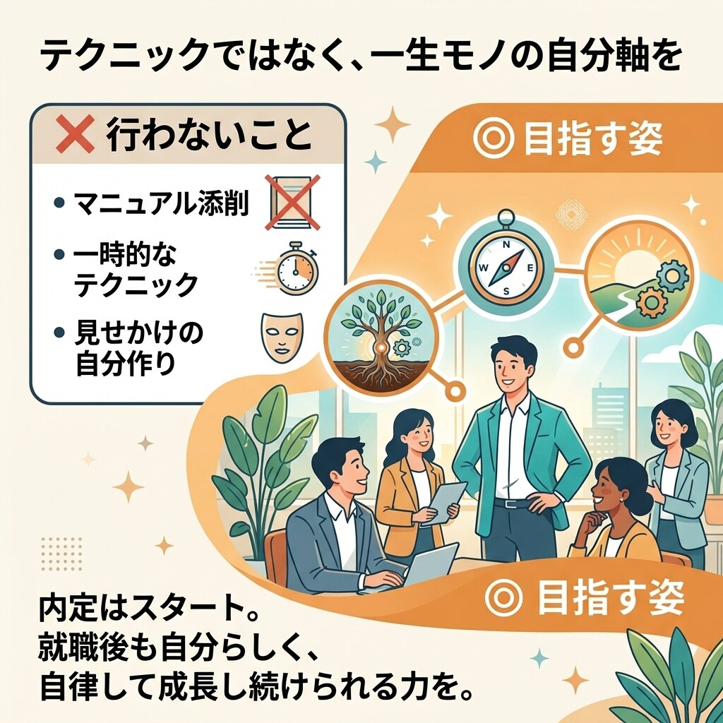 就職後も自分らしく輝く就職力UP支援します ノウハウ集めに疲れた方へ!自分軸で選ぶ「本物の就職力」を! イメージ3