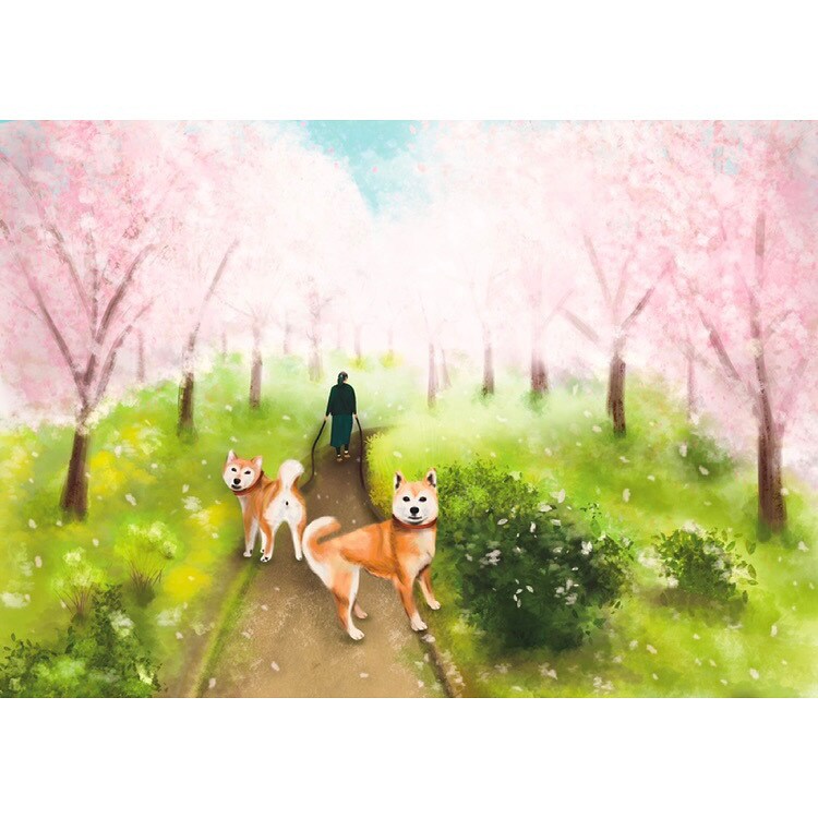 ペットとの思い出の風景イラストを制作します ペットの風景イラスト！高解像度で印刷も可能！ イメージ2