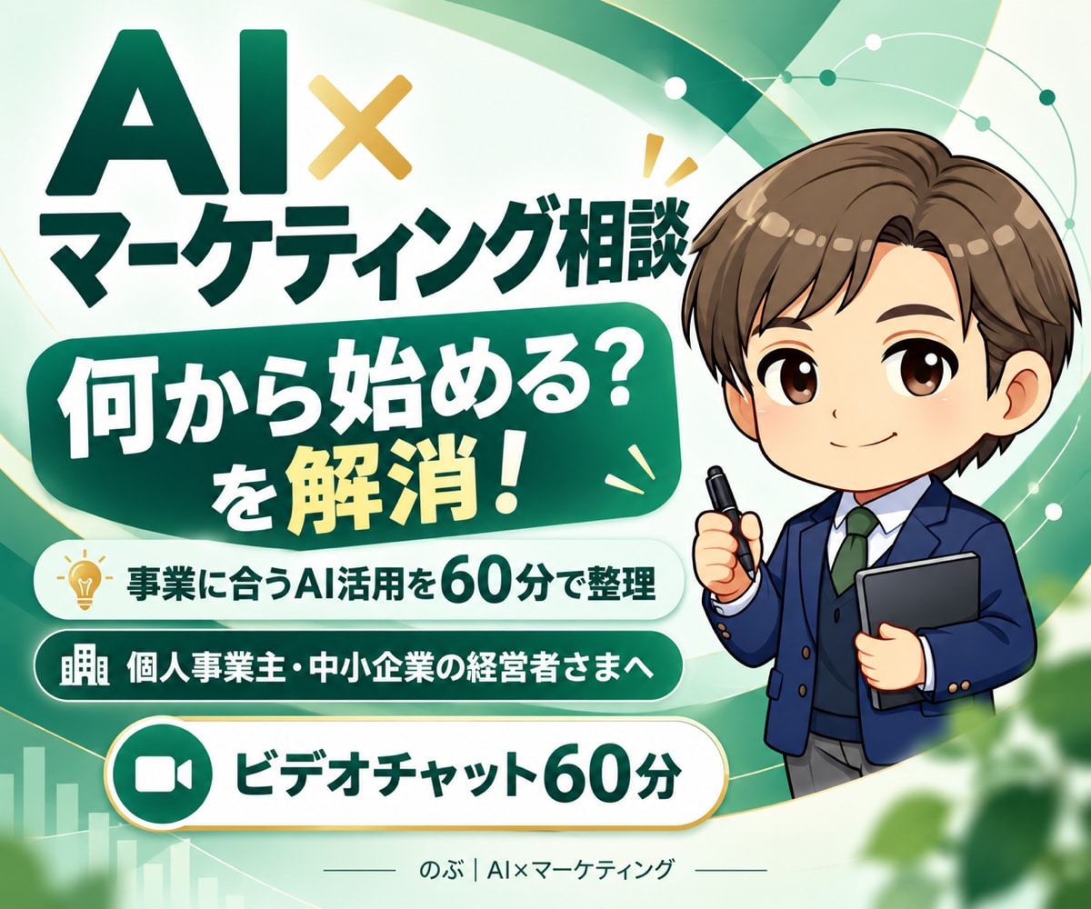 売上につなげるAI活用の始め方を一緒に整理します 何から始める？を解消！事業に合うAI活用を60分で整理 イメージ1