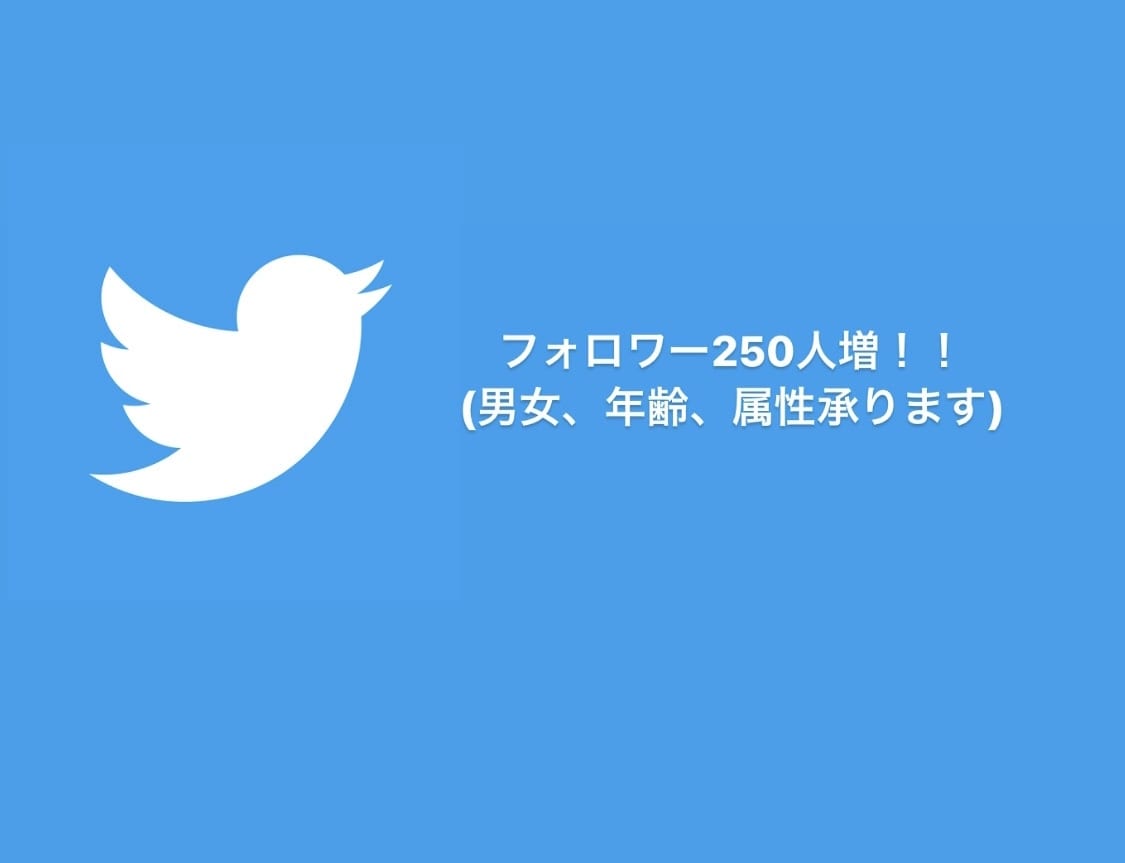 属性指定可◎ フォロワー 250人増やします 年齢、属性、男女の指定があれば承ります。 イメージ1