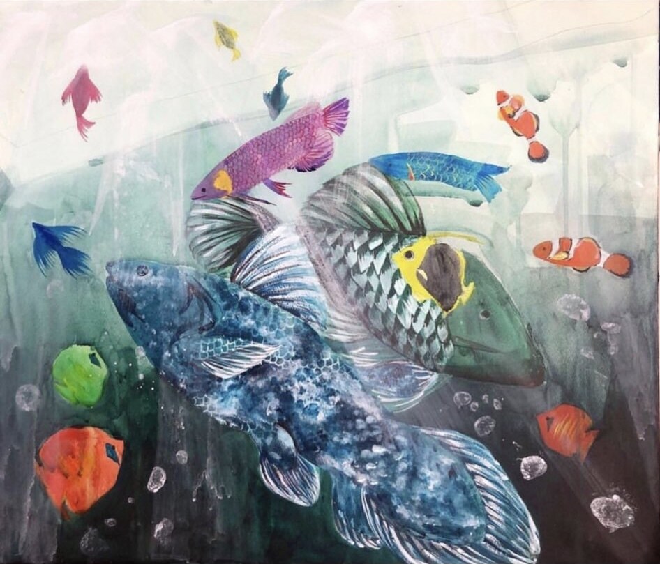 ちいさな絵画を描きます 宇宙や海などをモチーフにした、小さめの絵画を描きます。 イメージ3