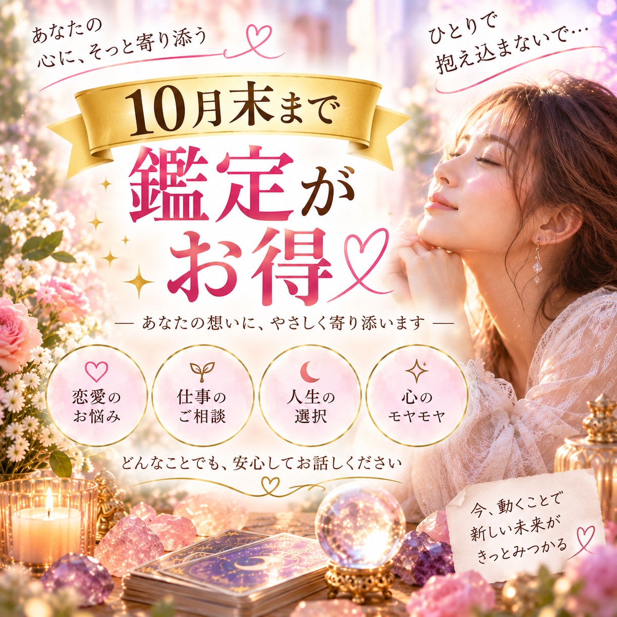 片思い♡あの人の本音とあなたへの気持ちを視ます 言葉にしないあの人の本心、今すぐお伝えします イメージ1