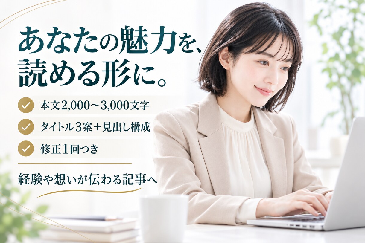 動画・音声から魅力が伝わるnote記事を作成します 素材を送るだけ！あなたの経験を相談につながる記事へ イメージ4