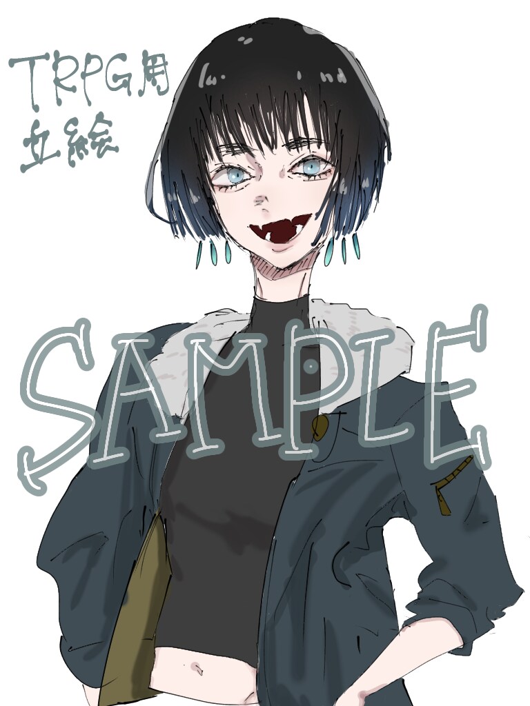 trpgやSNSで使える立ち絵、イラスト描きます 厚塗り~アニメ塗り、デフォルメ~リアル、人間〜人間以外対応 イメージ9