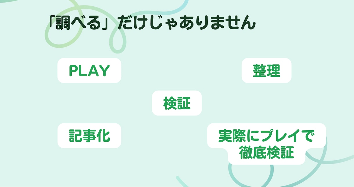 攻略情報が少ないゲームをプレイし攻略記事を作ります プレイ・検証して、初心者にも分かりやすい攻略情報にまとめます イメージ3