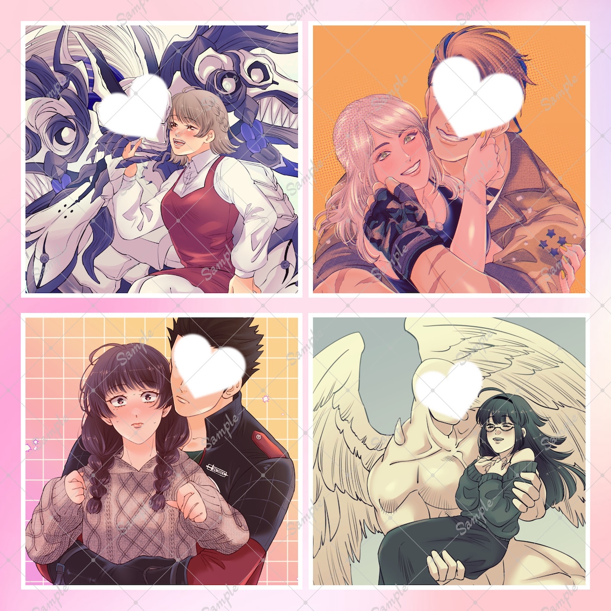 カップルイラスト(似顔絵/夢絵可)・一枚絵描きます 繊細なニュアンスや理想の距離感を大切に表現します イメージ2