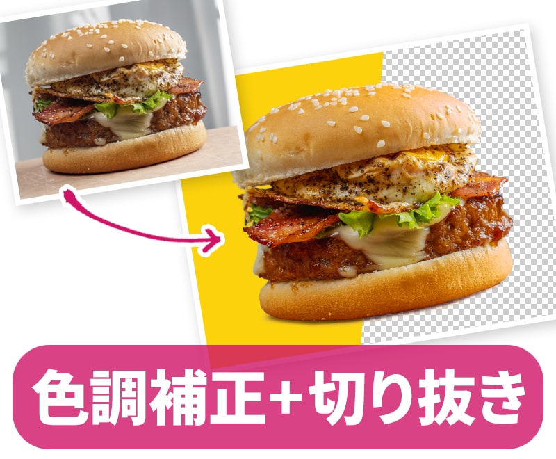 画像の切り抜きや、レタッチ、文字入れなどいたします 商品、動物、フードなど、用途に合わせた加工を代行いたします イメージ2