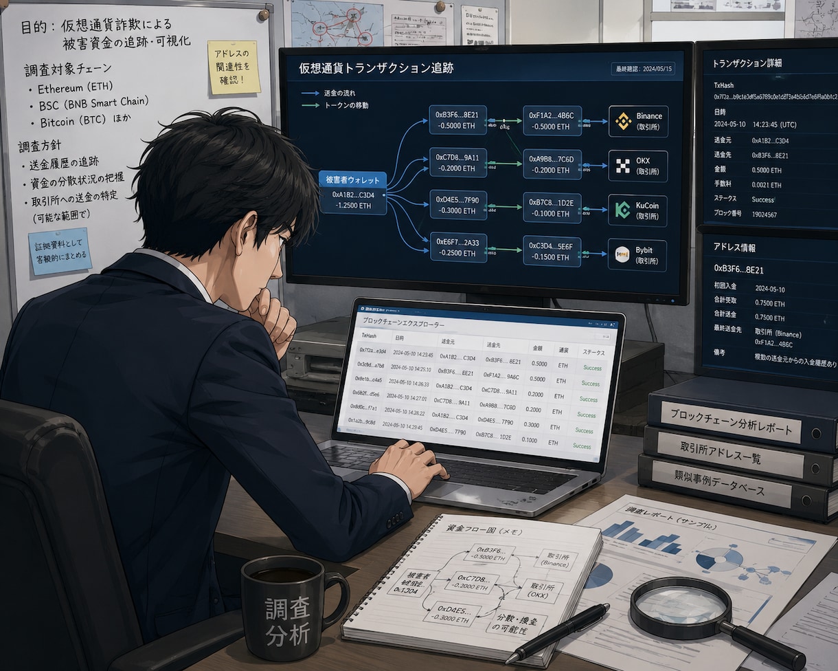 仮想通貨追跡レポート作成します 【1レポート2万1日仕上げ】30レポート以上なら1ヶ月仕上げ イメージ1