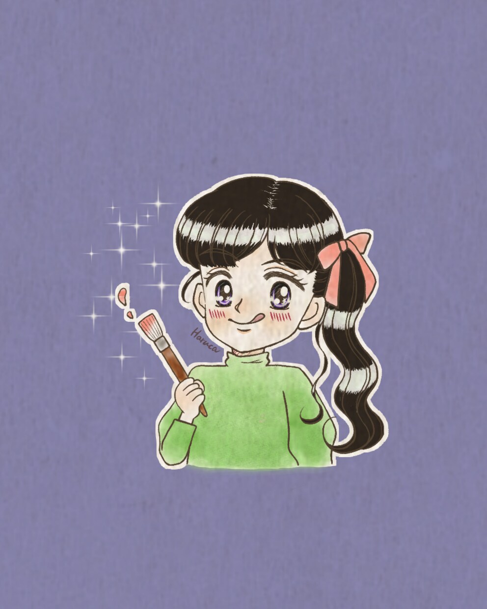 3名限定価格★90年代少女漫画風アイコン描きます あの日夢中になった物語のヒロインに。キラキラした瞳を描きます イメージ3
