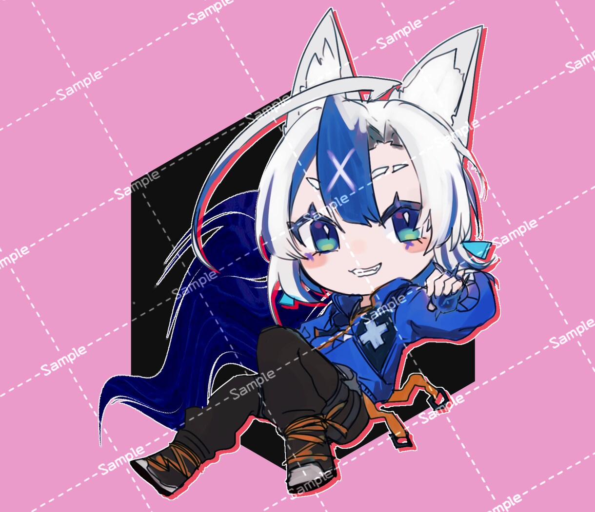 ゆるくてかわいいSDイラストをお描きします 夢絵/創作/コテ同/配信者様へのイラストプレゼントにも！ イメージ4