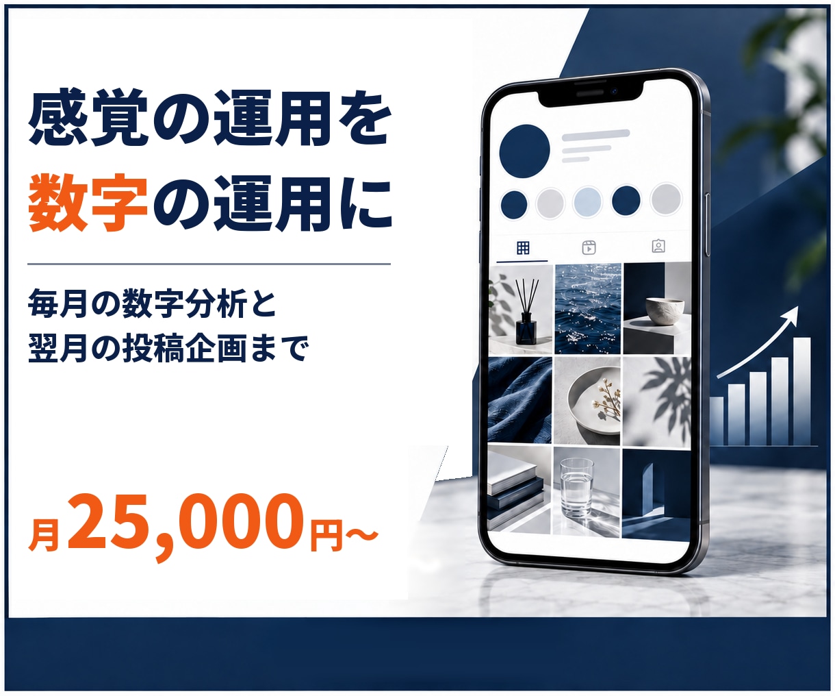 インスタの数字を型ごとに測り翌月の企画を出します 毎月の分析と翌月の投稿企画。社内で作る会社の伴走 イメージ1