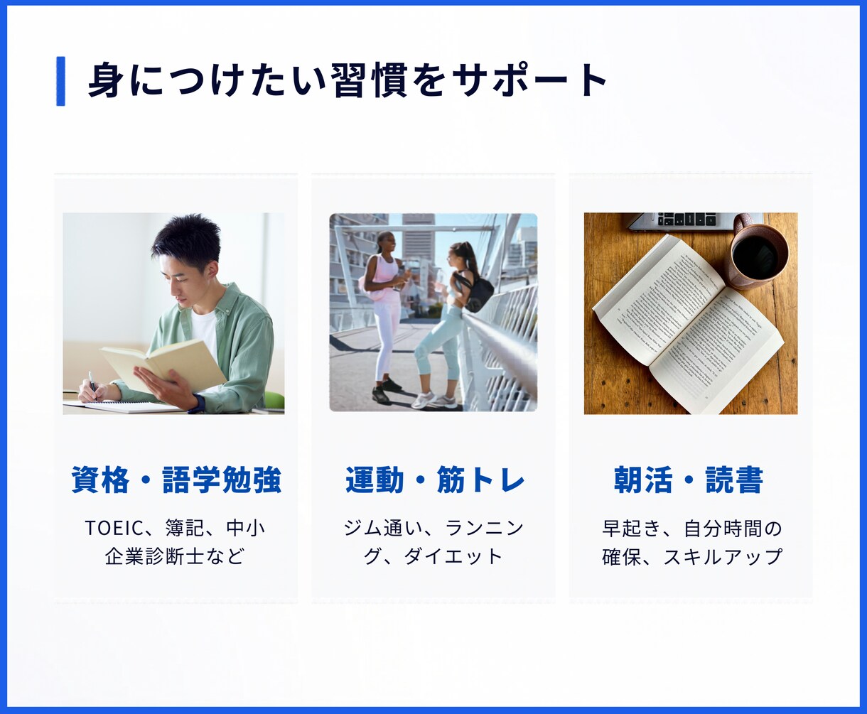 7日間！社会人向けに習慣化コーチングをします 60分のビデオ相談＋7日間のメッセージ伴走 イメージ3
