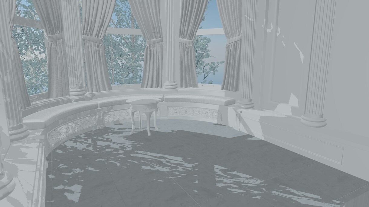 VRChat向け３Dスタジオ２面を制作します 【プロモデラー制作】VRChat向け二面背景スタジオ イメージ5