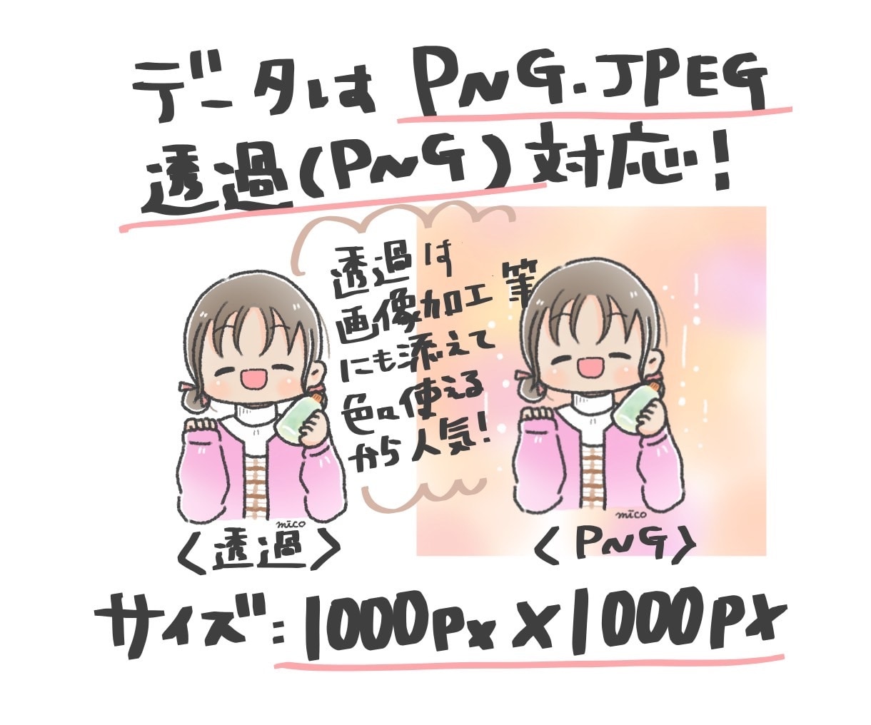 アイコン・SNS用イラスト５点セット描きます ゆるふわタッチの可愛いイラストで親しみ感UP！ イメージ6