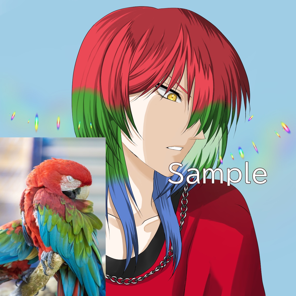 貴方の家族の動物(ペット)を擬人化イラストにします 短納期！修正5回まで無料でお届け致します！ イメージ6