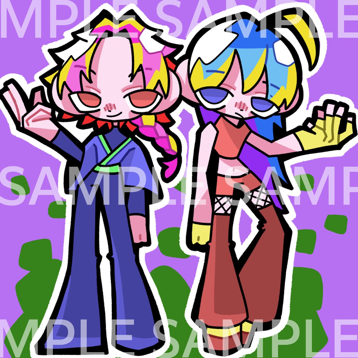 目を引く！ポップなデフォルメアイコン描きます カラフルでSNSアイコンに映えます！ イメージ9