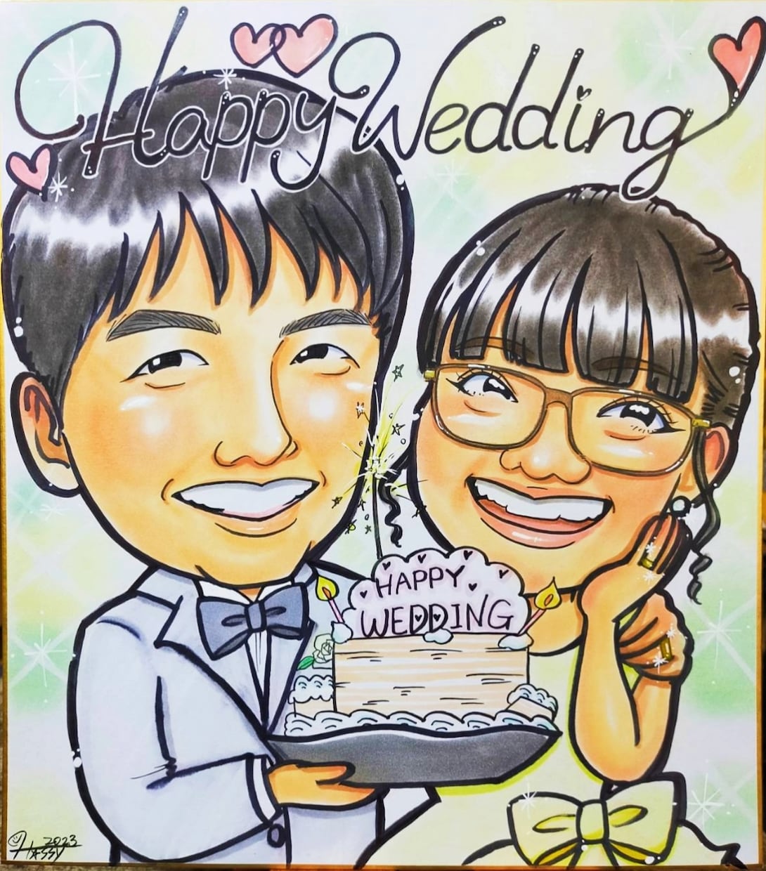大好評！プロの似顔絵師が宝物になる似顔絵描きます 似てる！可愛い！一目で笑顔になれる明るい手描き似顔絵♡ イメージ9