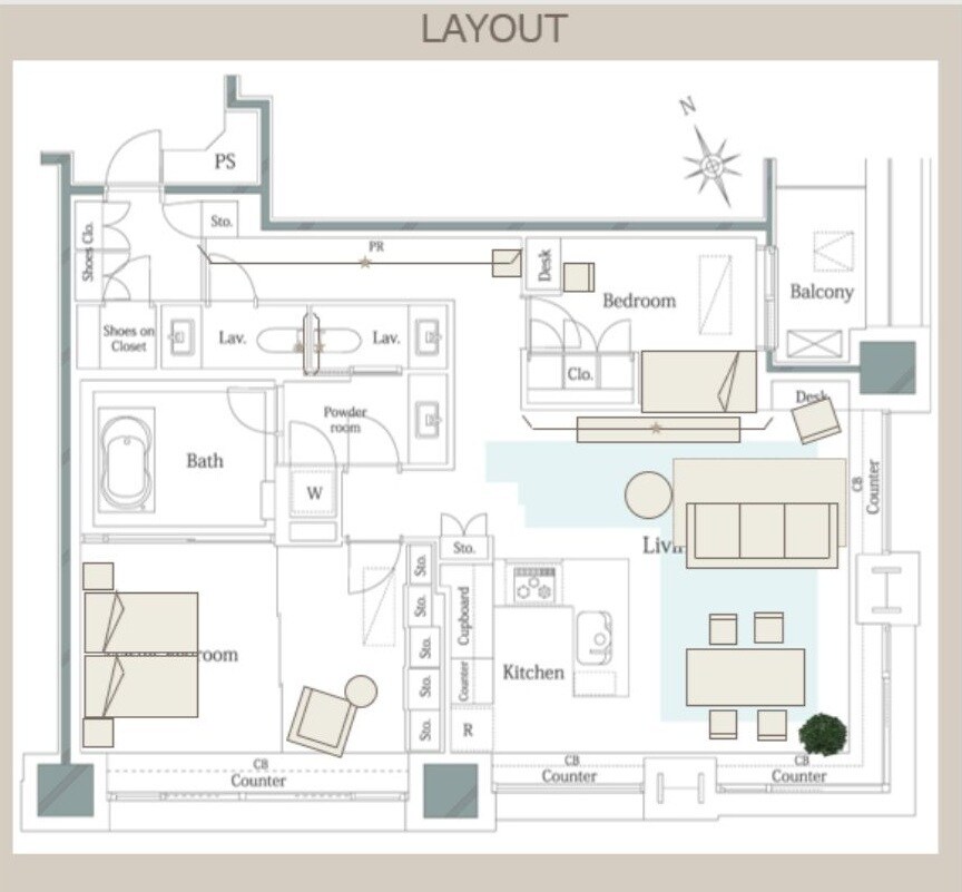 レイアウト作成｜間取り図から家具配置を作ります 600件以上担当した建築士が、家具を配置したレイアウトを作成 イメージ3