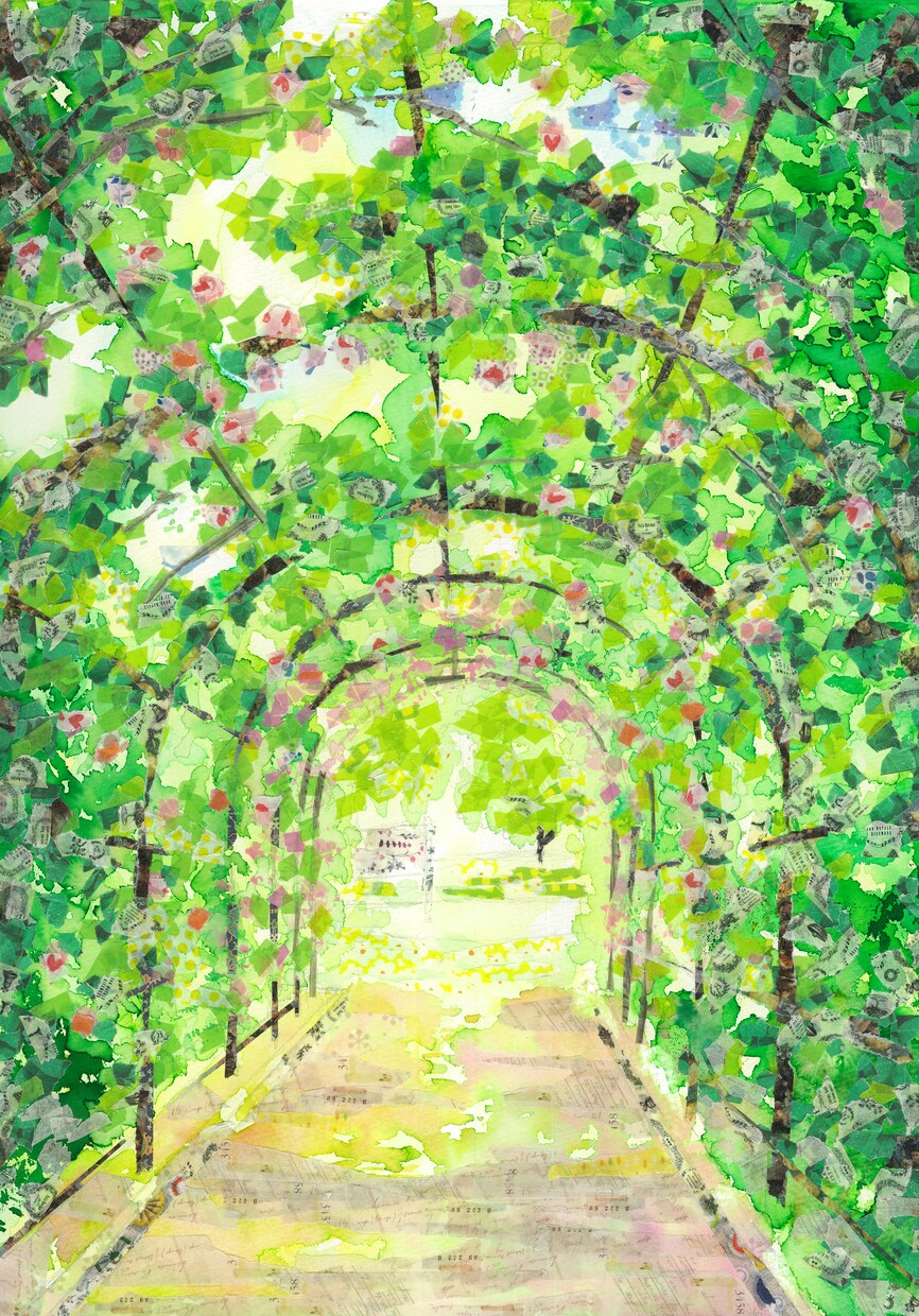 一枚絵描きます マスキングテープによる装飾アート（一枚絵）を描きます イメージ1