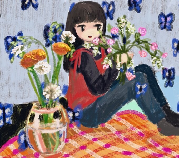 思い出の風景と大切な人を描きます 少し不思議で切ない雰囲気の絵を作成します イメージ6