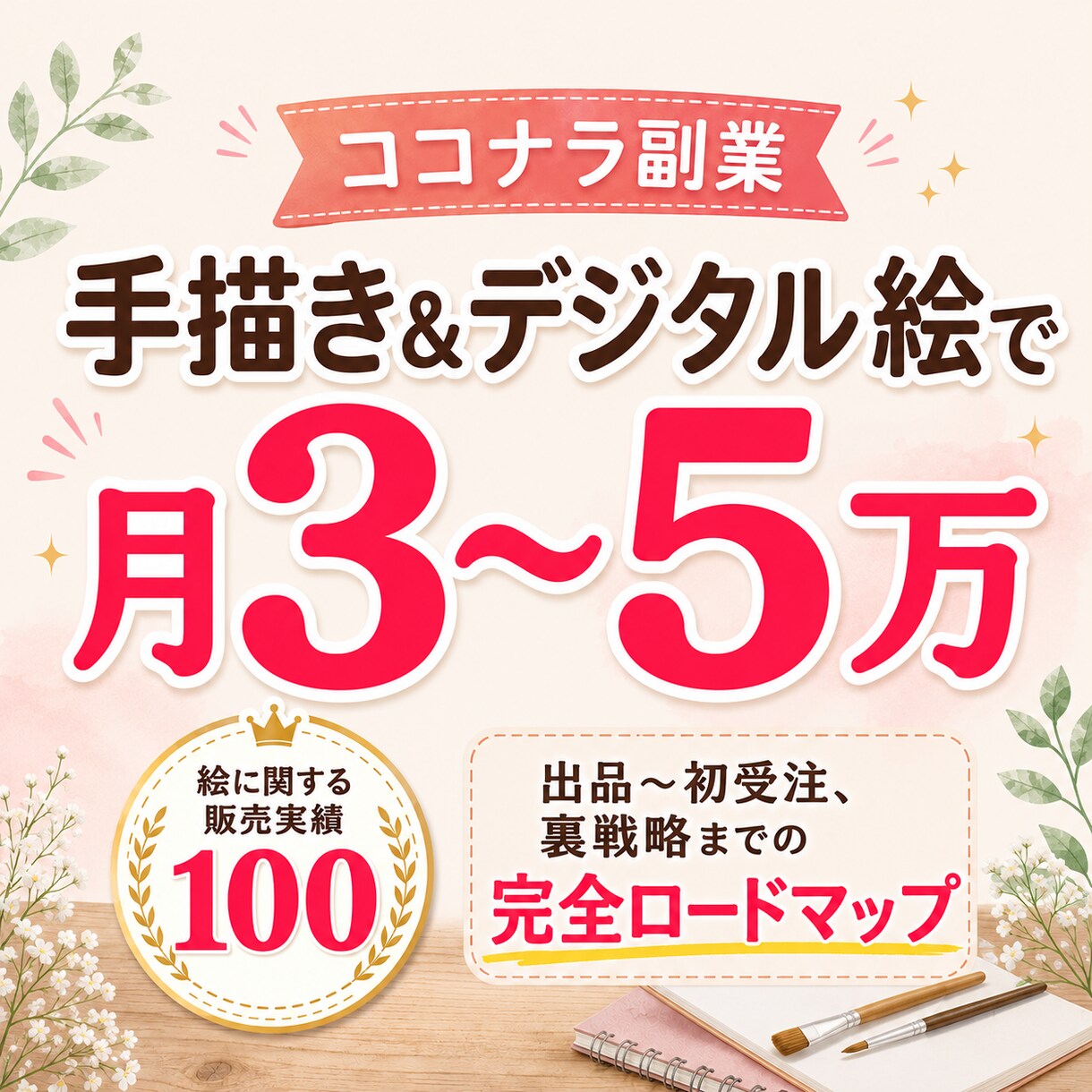 ココナラ似顔絵、イラストで副業を始める方法教えます 手描き、デジタルOK！出品～戦略までを16動画+αで解説！ イメージ1