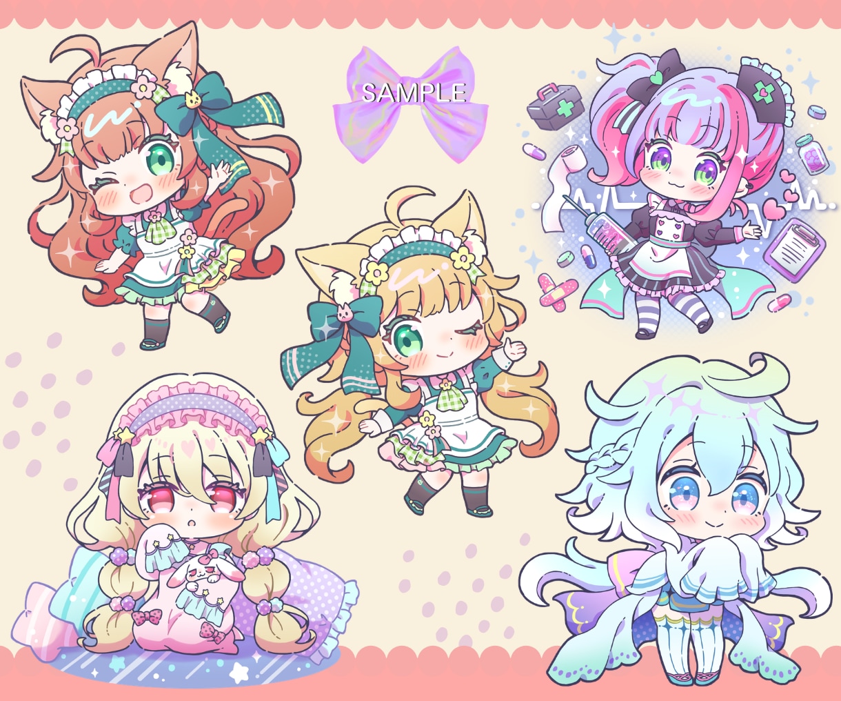かわいいミニキャライラストを制作します 動画やグッズなどに使える、かわいいミニキャラをお描きします♪ イメージ6