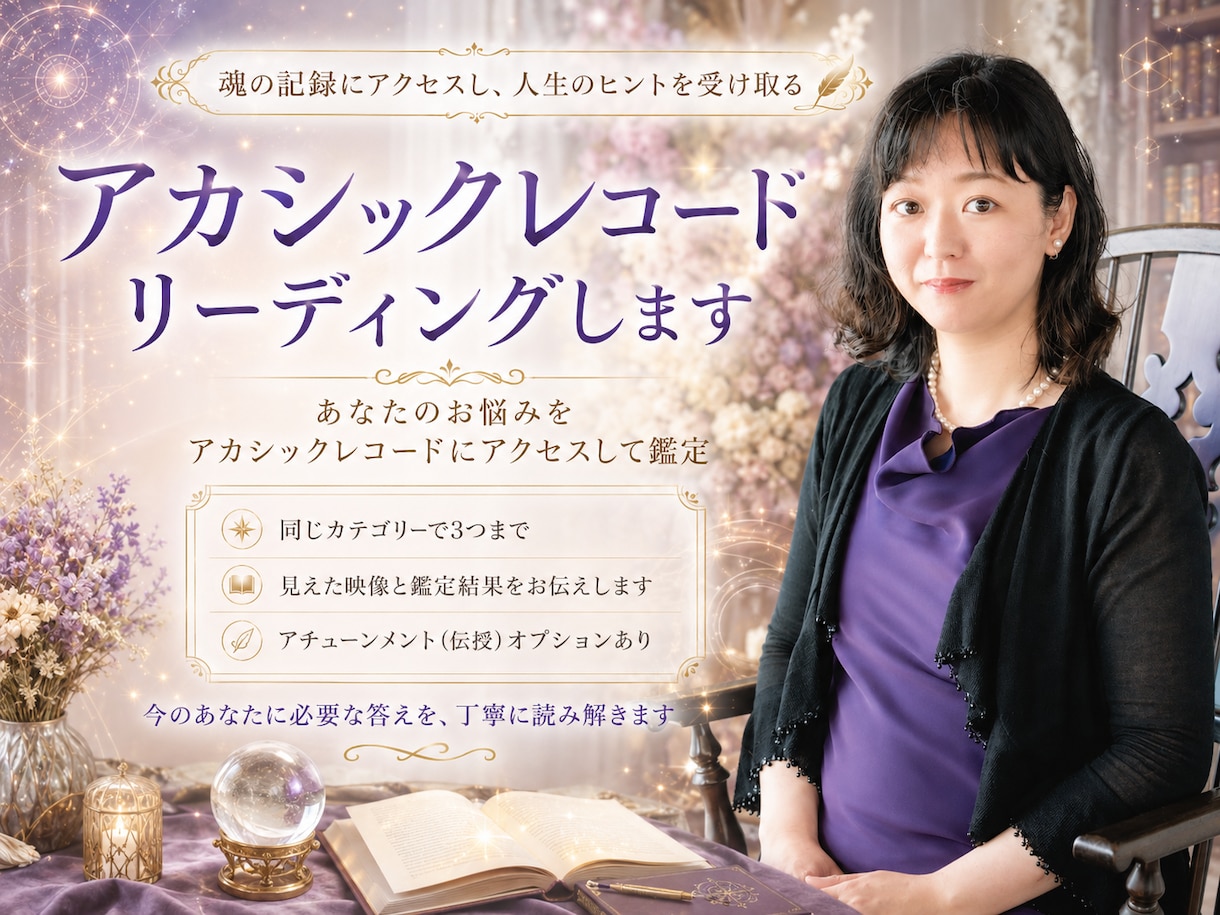 アカシックレコードリーディングします あなたのお悩みをアカシックレコードにアクセスして鑑定 イメージ1