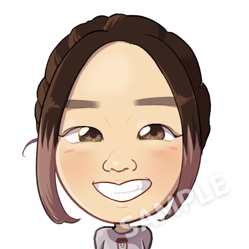 プロ似顔絵師が〈ポップかわいい〉アイコン描きます TV番組で採用実績有！SNS、名刺、HP用デフォルメイラスト イメージ2