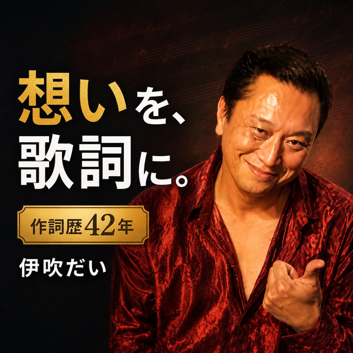 あなたの人生や想いを心に残る歌詞にします 作詞歴42年。言葉にならない想いを丁寧に紡ぎます イメージ1