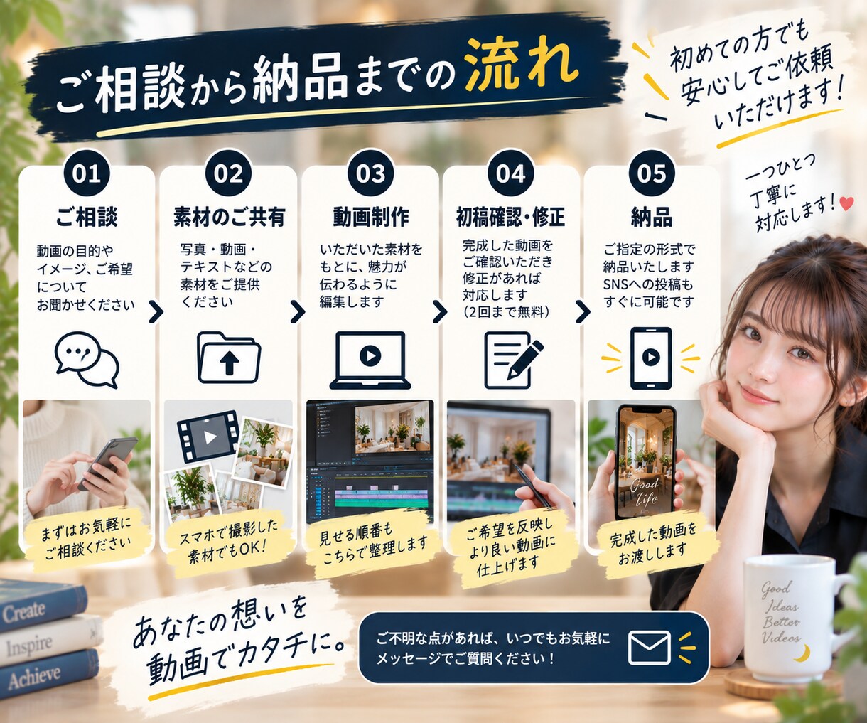 店舗・サービスの魅力を伝えるPR動画を制作します 素材を活かして魅力が伝わるPR動画を制作します イメージ6