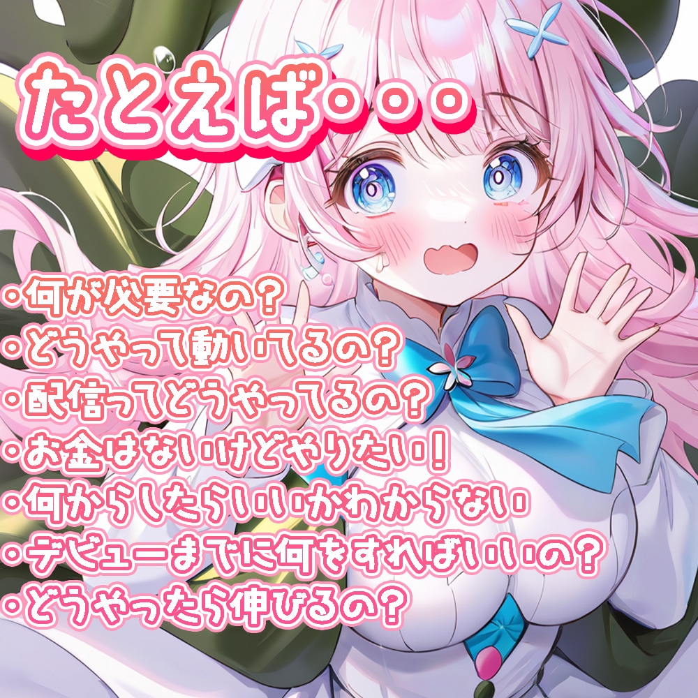 完全初心者限定！Vtuber超基本的なこと教えます 知識もお金もない、どうすればいいかわからない方へ イメージ2