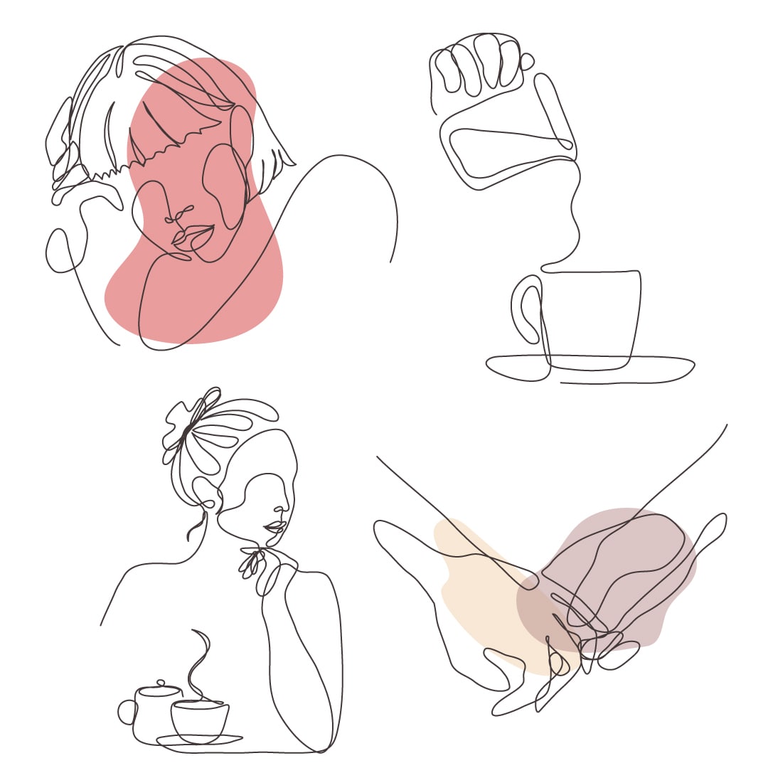 想いを、線でつなぐ一筆書きイラスト描きます 華奢でシンプルだけどどこかおしゃれ。 イメージ5